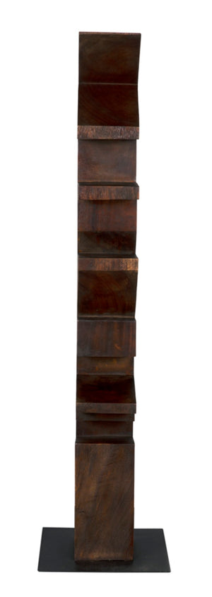 Noir Totem Statue, Hand-Hewn Munggur Teak Art Piece – Contemporary Design for Modern Interiors & Spaces AE-69