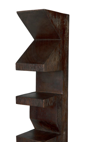 Noir Totem Statue, Hand-Hewn Munggur Teak Art Piece – Contemporary Design for Modern Interiors & Spaces AE-69