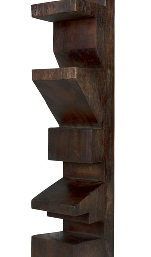 Noir Totem Statue, Hand-Hewn Munggur Teak Art Piece – Contemporary Design for Modern Interiors & Spaces AE-69