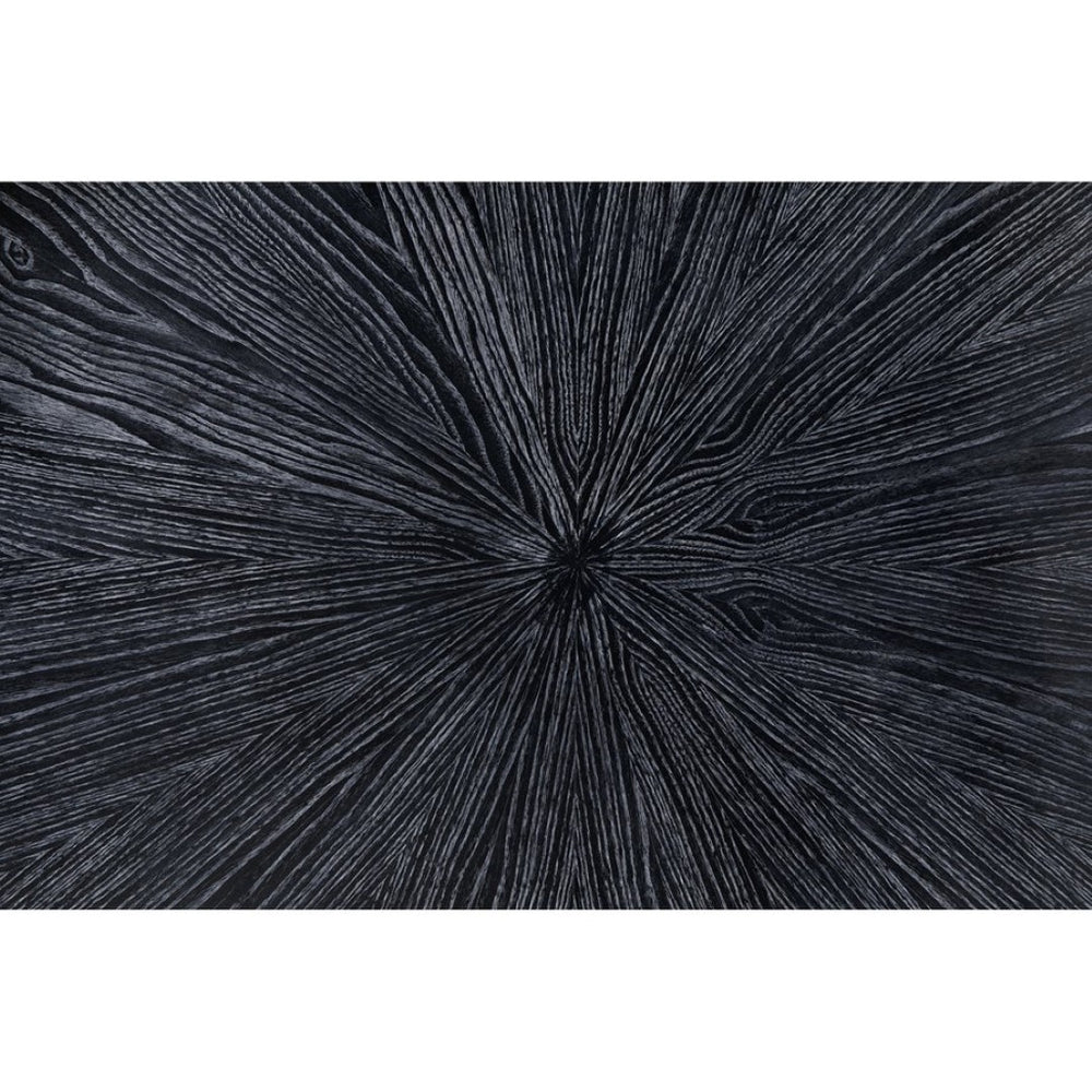 Noir Yuhuda Coffee Table, Cinder Black - Urban Modern Centerpiece with Durable Mindi Wood for Stylish Living AE-80CB