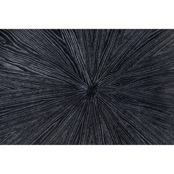 Noir Yuhuda Coffee Table, Cinder Black - Urban Modern Centerpiece with Durable Mindi Wood for Stylish Living AE-80CB