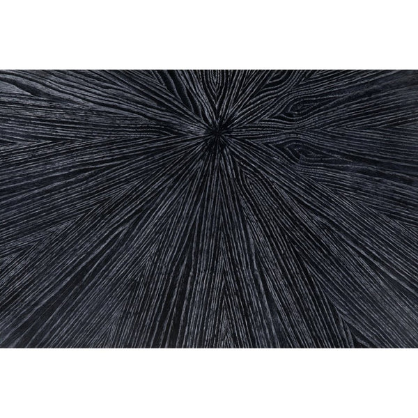 Noir Yuhuda Coffee Table, Cinder Black - Urban Modern Centerpiece with Durable Mindi Wood for Stylish Living AE-80CB