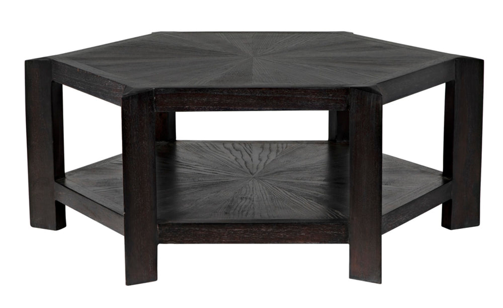 Noir Yuhuda Coffee Table - Artisan-Crafted Mindi Wood with Sombre Finish for Modern Living Spaces AE-80SR