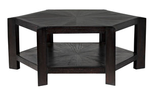 Noir Yuhuda Coffee Table - Artisan-Crafted Mindi Wood with Sombre Finish for Modern Living Spaces AE-80SR