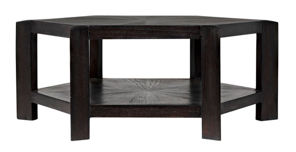 Noir Yuhuda Coffee Table - Artisan-Crafted Mindi Wood with Sombre Finish for Modern Living Spaces AE-80SR
