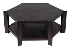 Noir Yuhuda Coffee Table - Artisan-Crafted Mindi Wood with Sombre Finish for Modern Living Spaces AE-80SR