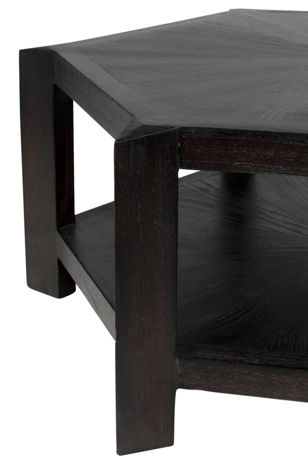 Noir Yuhuda Coffee Table - Artisan-Crafted Mindi Wood with Sombre Finish for Modern Living Spaces AE-80SR