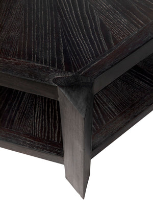 Noir Yuhuda Coffee Table - Artisan-Crafted Mindi Wood with Sombre Finish for Modern Living Spaces AE-80SR