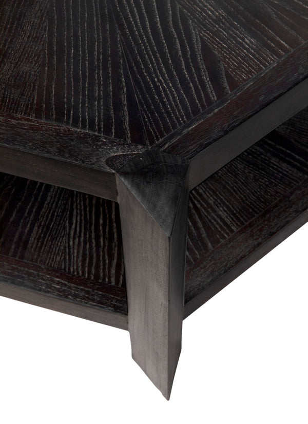 Noir Yuhuda Coffee Table - Artisan-Crafted Mindi Wood with Sombre Finish for Modern Living Spaces AE-80SR
