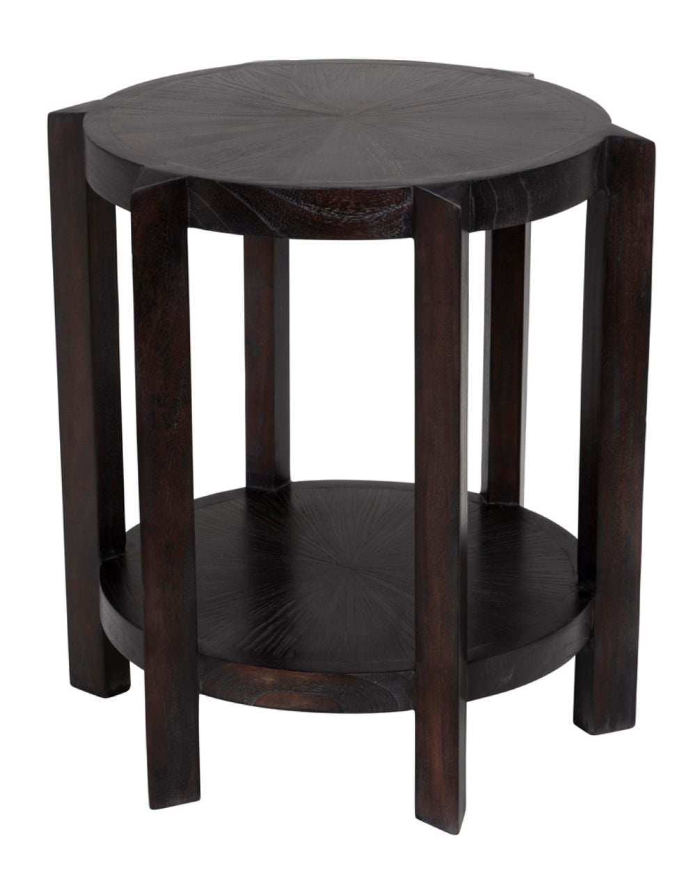 Noir Yuhuda Small Side Table - Artisan-Crafted Mindi Wood with Sombre Finish for Stylish Living Spaces AE-81SR