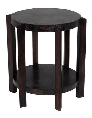 Noir Yuhuda Small Side Table - Artisan-Crafted Mindi Wood with Sombre Finish for Stylish Living Spaces AE-81SR