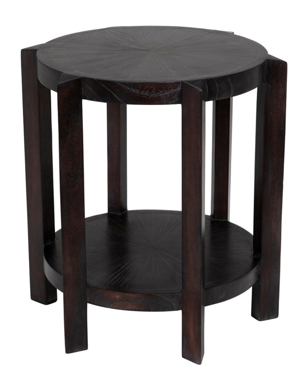 Noir Yuhuda Small Side Table - Artisan-Crafted Mindi Wood with Sombre Finish for Stylish Living Spaces AE-81SR