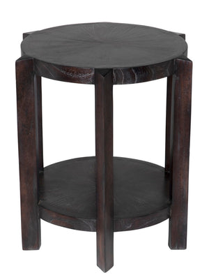 Noir Yuhuda Small Side Table - Artisan-Crafted Mindi Wood with Sombre Finish for Stylish Living Spaces AE-81SR