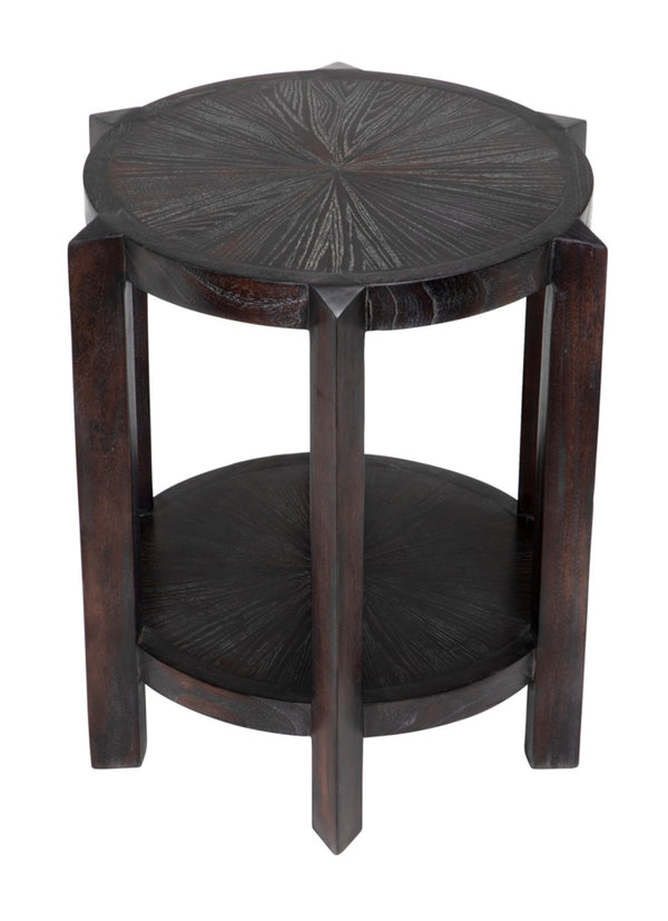 Noir Yuhuda Small Side Table - Artisan-Crafted Mindi Wood with Sombre Finish for Stylish Living Spaces AE-81SR