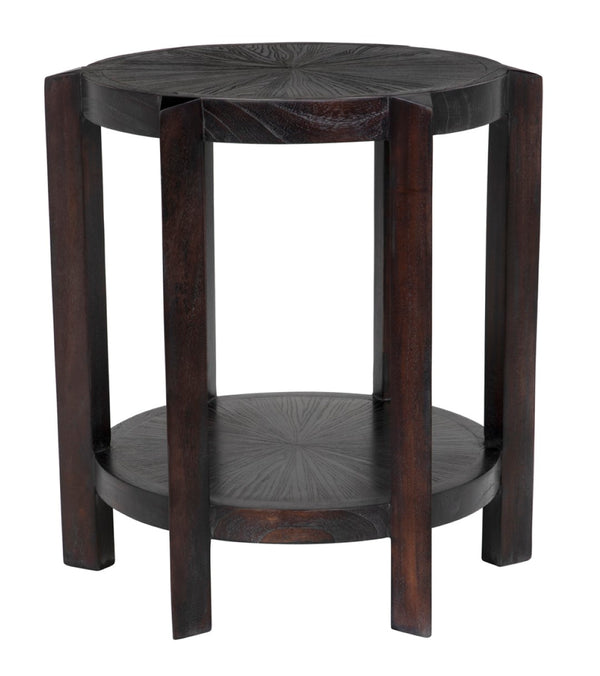 Noir Yuhuda Small Side Table - Artisan-Crafted Mindi Wood with Sombre Finish for Stylish Living Spaces AE-81SR