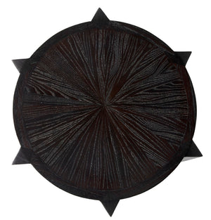 Noir Yuhuda Small Side Table - Artisan-Crafted Mindi Wood with Sombre Finish for Stylish Living Spaces AE-81SR