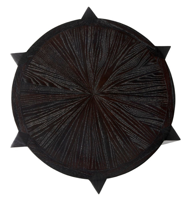 Noir Yuhuda Small Side Table - Artisan-Crafted Mindi Wood with Sombre Finish for Stylish Living Spaces AE-81SR