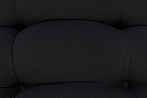 Noir Hanzo Chair - Chaise-Style Comfort with Durable Iron Legs & Modern Charcoal Black Finish for Any Space AE-85CHB