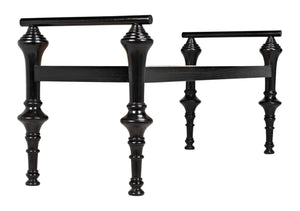 Noir Indochine Bench - Timeless Mindi Wood with Hand-Woven Caning for Modern, Elegant Home Seating Solutions AE-93CHB