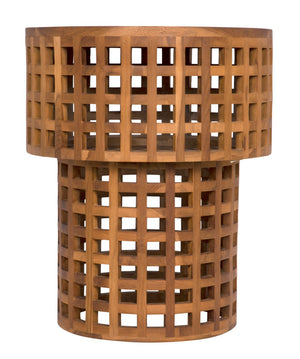 Noir Flynn Side Table - Artisan-Crafted Teak Wood Accent Table for Modern Minimalist Living Spaces AE-97T