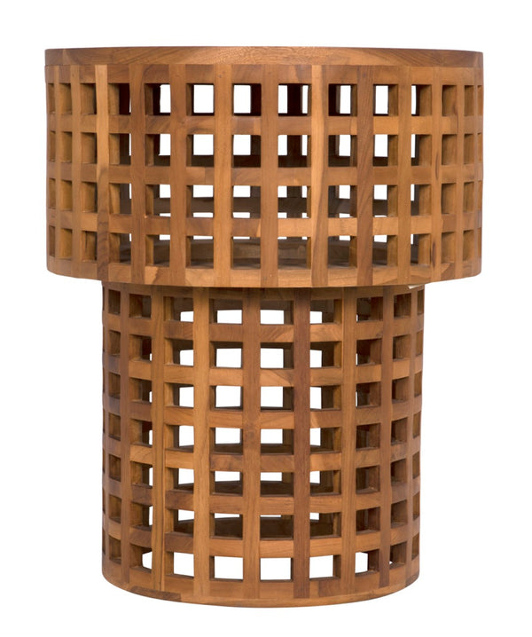 Noir Flynn Side Table - Artisan-Crafted Teak Wood Accent Table for Modern Minimalist Living Spaces AE-97T