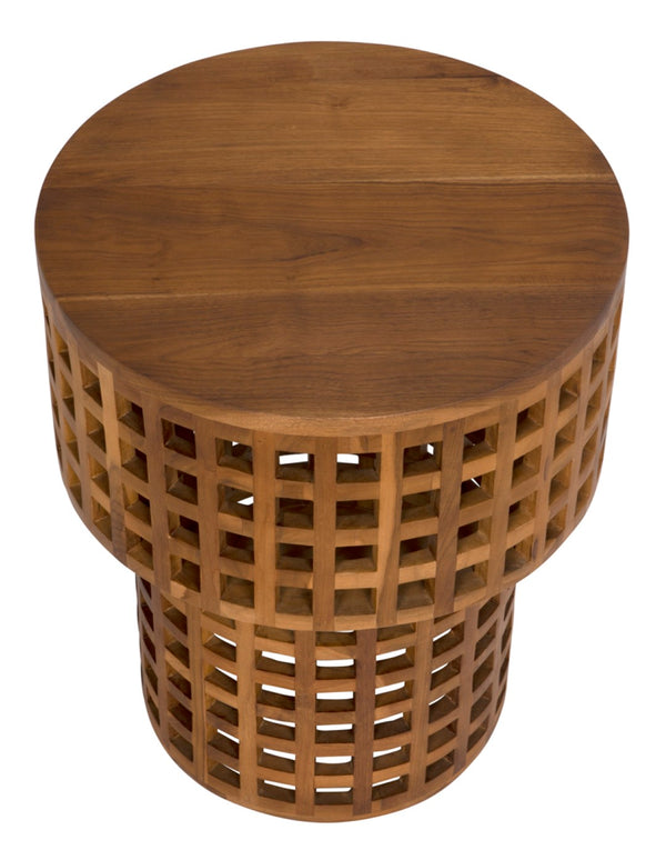 Noir Flynn Side Table - Artisan-Crafted Teak Wood Accent Table for Modern Minimalist Living Spaces AE-97T