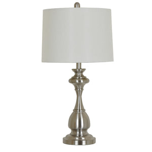 27.5" Metal Chrome Finish Table Lamp AER782BNSNG Evolution by Crestview Collection