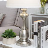 27.5" Metal Chrome Finish Table Lamp AER782BNSNG Evolution by Crestview Collection