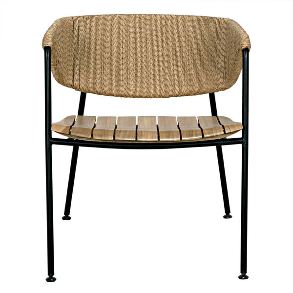 Noir Helena Chair - Handcrafted Teak & Seagrass Dining Chair with Modern Elegance for Any Space AF-29