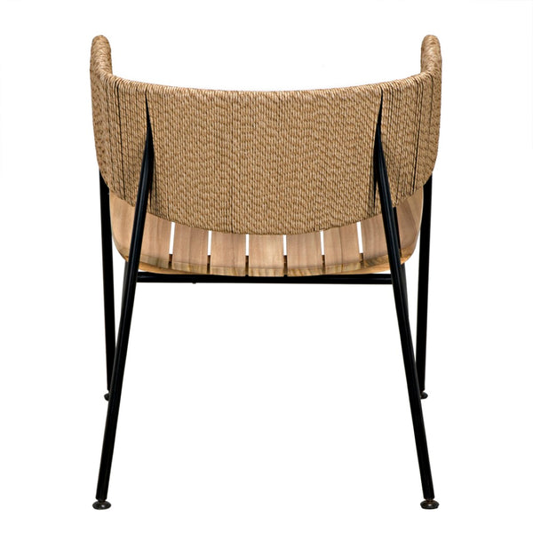 Noir Helena Chair - Handcrafted Teak & Seagrass Dining Chair with Modern Elegance for Any Space AF-29