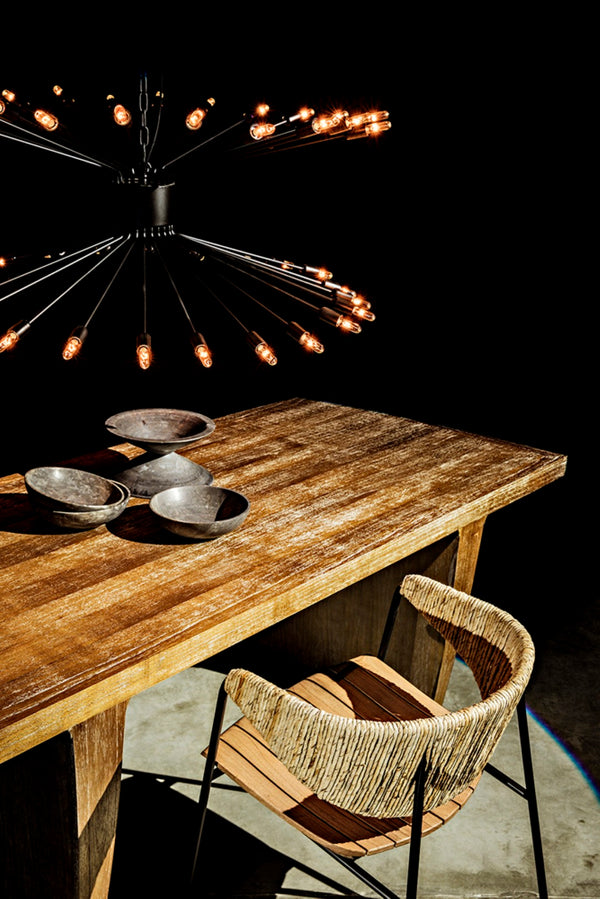 Noir Helena Chair - Handcrafted Teak & Seagrass Dining Chair with Modern Elegance for Any Space AF-29