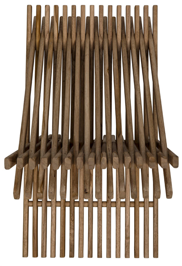 Noir Dede Stool - Versatile Teak Seating with Rustic Charm for Entryways, Spas, and Modern Interiors AF-32