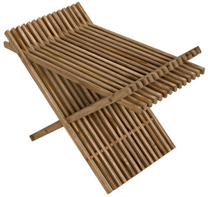 Noir Dede Stool - Versatile Teak Seating with Rustic Charm for Entryways, Spas, and Modern Interiors AF-32