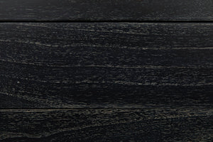 Noir Bart Chest - Cinder Black Mid-Century Modern Storage Unit with Natural Wood Grain & Brass Accents AF-44CB