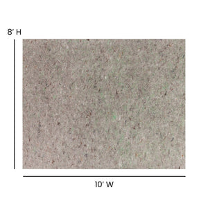 English Elm Minnie Slide-Stop® Non-Slip Cushion Rug Pad for Ultimate Floor Protection and Comfort, 1/4" Thick Gray 8' x 10' AF-A110810F-810-GR-GG