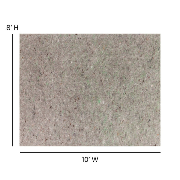 English Elm Minnie Slide-Stop® Non-Slip Cushion Rug Pad for Ultimate Floor Protection and Comfort, 1/4" Thick Gray 8' x 10' AF-A110810F-810-GR-GG