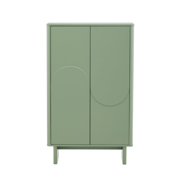 Manhattan Comfort Ella Accent Cabinet - Effortlessly Elegant Storage Solution With Adjustable Shelves For Any Room Sage Green Mdf Af003-gr