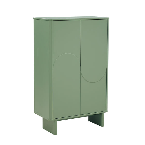 Manhattan Comfort Ella Accent Cabinet - Effortlessly Elegant Storage Solution With Adjustable Shelves For Any Room Sage Green Mdf Af003-gr