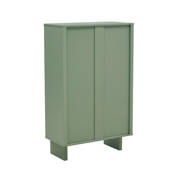 Manhattan Comfort Ella Accent Cabinet - Effortlessly Elegant Storage Solution With Adjustable Shelves For Any Room Sage Green Mdf Af003-gr