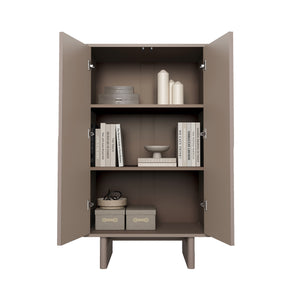 Manhattan Comfort Ella Accent Cabinet - Effortlessly Elegant Storage Solution With Adjustable Shelves For Any Room Mocha Mdf Af003-mo