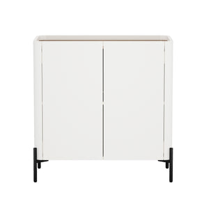 Manhattan Comfort Abbey Accent Cabinet - Elegant Storage Solution With Adjustable Shelves For Stylish Home Organization Maple And Off White Mdp Af004-ow