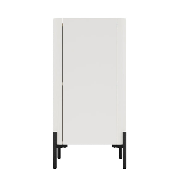 Manhattan Comfort Abbey Accent Cabinet - Elegant Storage Solution With Adjustable Shelves For Stylish Home Organization Maple And Off White Mdp Af004-ow