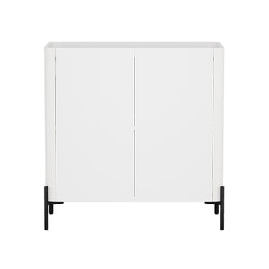 Manhattan Comfort Abbey Accent Cabinet - Elegant Storage Solution With Adjustable Shelves For Stylish Home Organization White Mdp Af004-wh