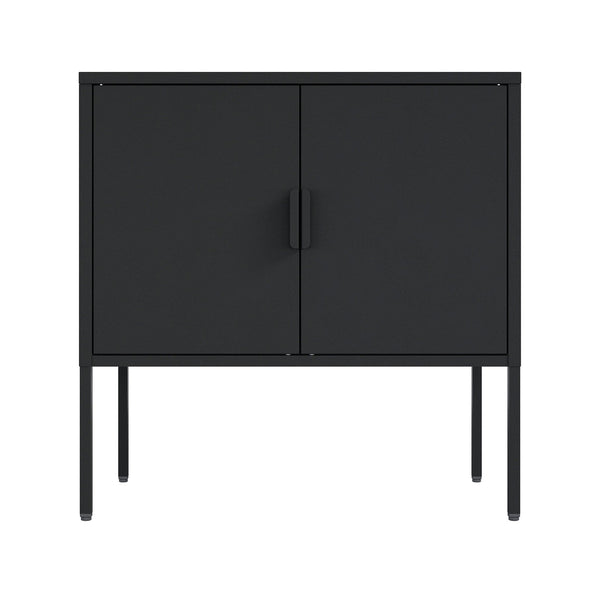 Manhattan Comfort Ava Accent Cabinet - Modern Charm With Adjustable Shelves For Stylish Organization In Any Room Black Steel Af005-bk