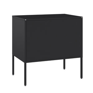 Manhattan Comfort Ava Accent Cabinet - Modern Charm With Adjustable Shelves For Stylish Organization In Any Room Black Steel Af005-bk