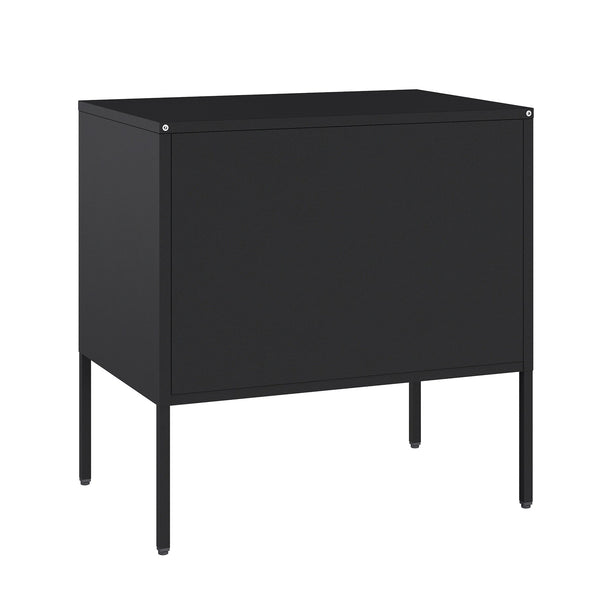 Manhattan Comfort Ava Accent Cabinet - Modern Charm With Adjustable Shelves For Stylish Organization In Any Room Black Steel Af005-bk