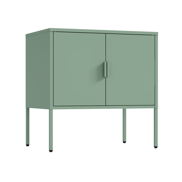 Manhattan Comfort Ava Accent Cabinet - Modern Charm With Adjustable Shelves For Stylish Organization In Any Room Green Steel Af005-gr