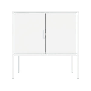 Manhattan Comfort Ava Accent Cabinet - Modern Charm With Adjustable Shelves For Stylish Organization In Any Room White Steel Af005-wh
