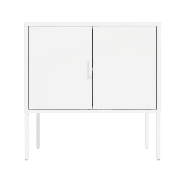 Manhattan Comfort Ava Accent Cabinet - Modern Charm With Adjustable Shelves For Stylish Organization In Any Room White Steel Af005-wh