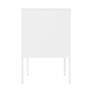 Manhattan Comfort Ava Accent Cabinet - Modern Charm With Adjustable Shelves For Stylish Organization In Any Room White Steel Af005-wh